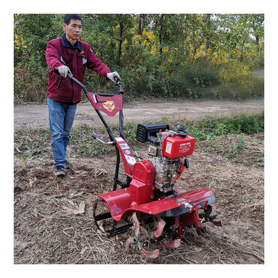 Facile utilizzo Motore diesel a quattro ruote motrici Mini Tiller 85 KG Coltivatore per l'agricoltura