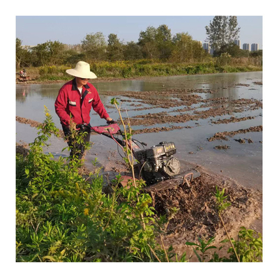 Farms 75 KG Nuovamente progettata Directly Connected Four-wheel Drive Mini Tiller Machine