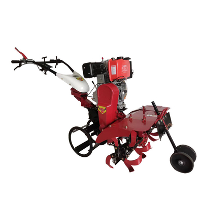 Coltivatore a quattro ruote motrici a motore diesel 186F economico per agricoltura multifunzionale