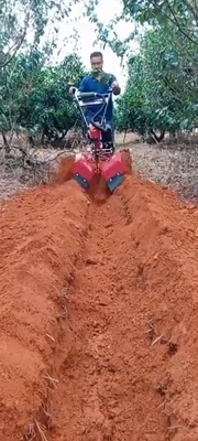 177F Motore a benzina a quattro ruote motrici Mini Power Tiller Cultivator per agricoltura e giardino