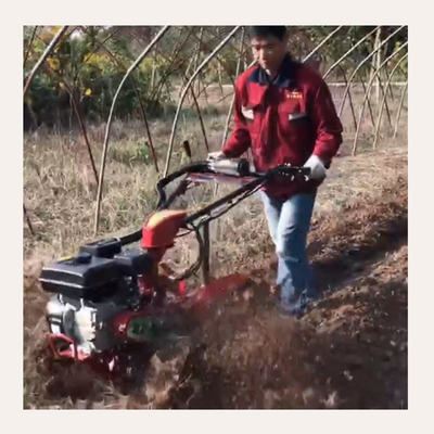 177F Motore a benzina a quattro ruote motrici Mini Power Tiller Cultivator per agricoltura e giardino