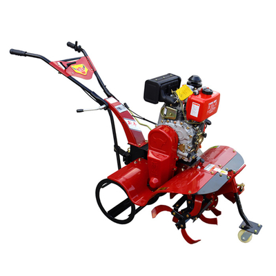 Potente 186F motore diesel a quattro ruote motrici Mini Power Tiller Cultivator per il mercato