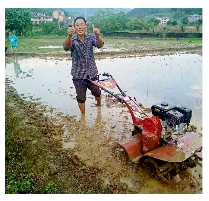 4KM/h Velocità di lavoro Coltivatore di giardino a benzina a spinta a mano per la preparazione del terreno del frutteto
