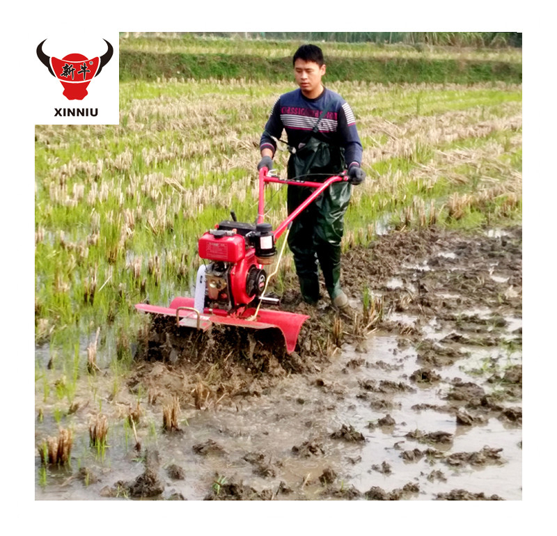 Alto livello di sicurezza Mini Tiller rotante a spinta manuale per attrezzi agricoli